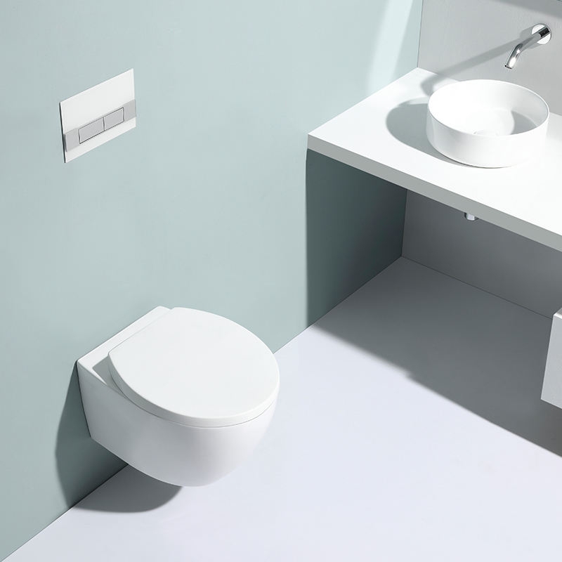 BF2375 Wall Hung Toilet Cyclone Flushing Ceramic WC with Soft Close UF Seat
