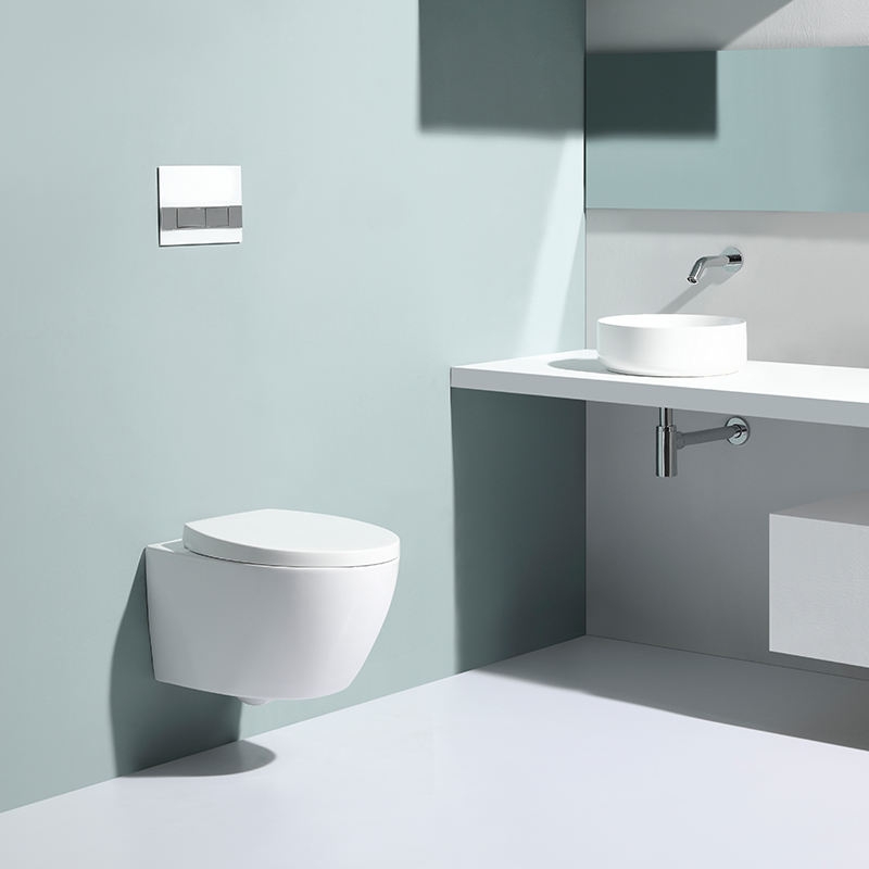 BF2375 Wall Hung Toilet Cyclone Flushing Ceramic WC with Soft Close UF Seat