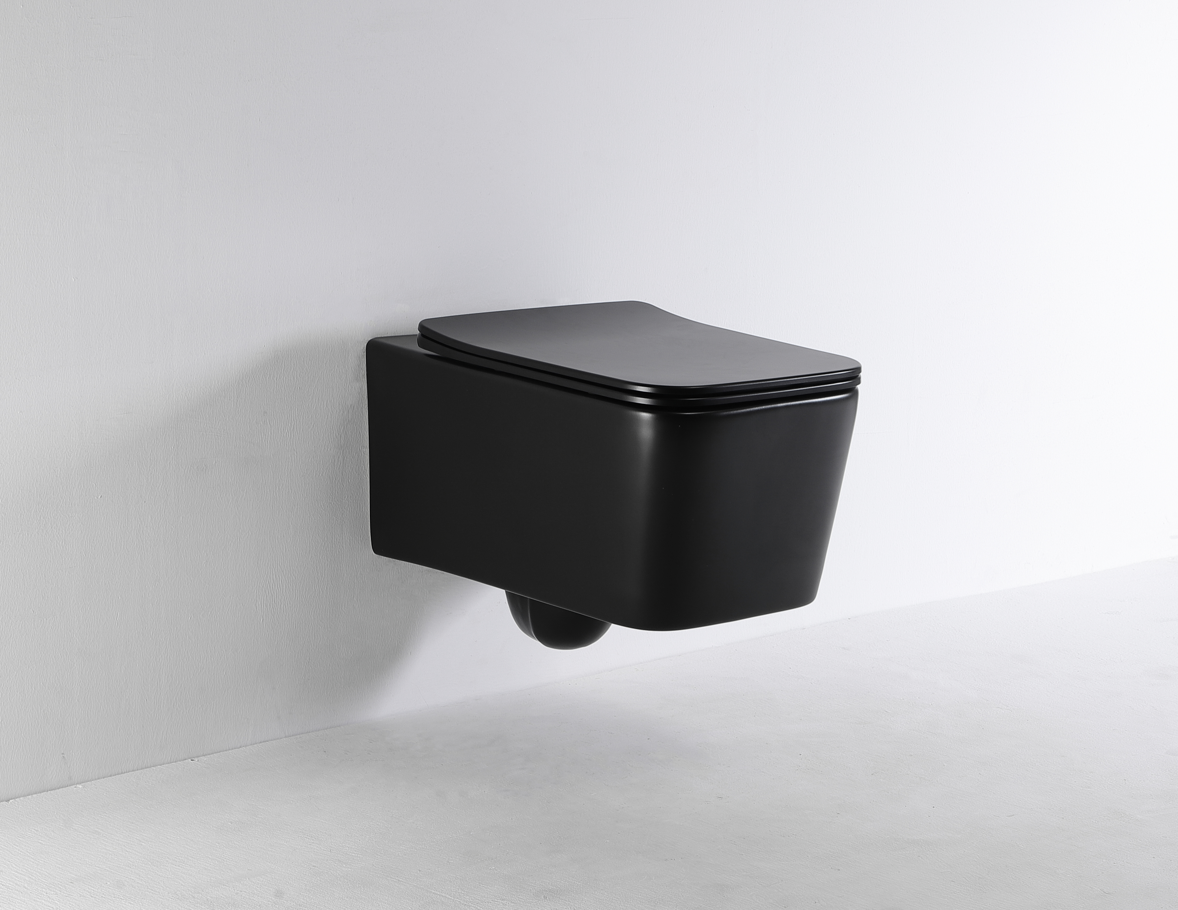 Matte Black Wall-Hung Toilet | Modern Minimalist Wall Mounted Toilet