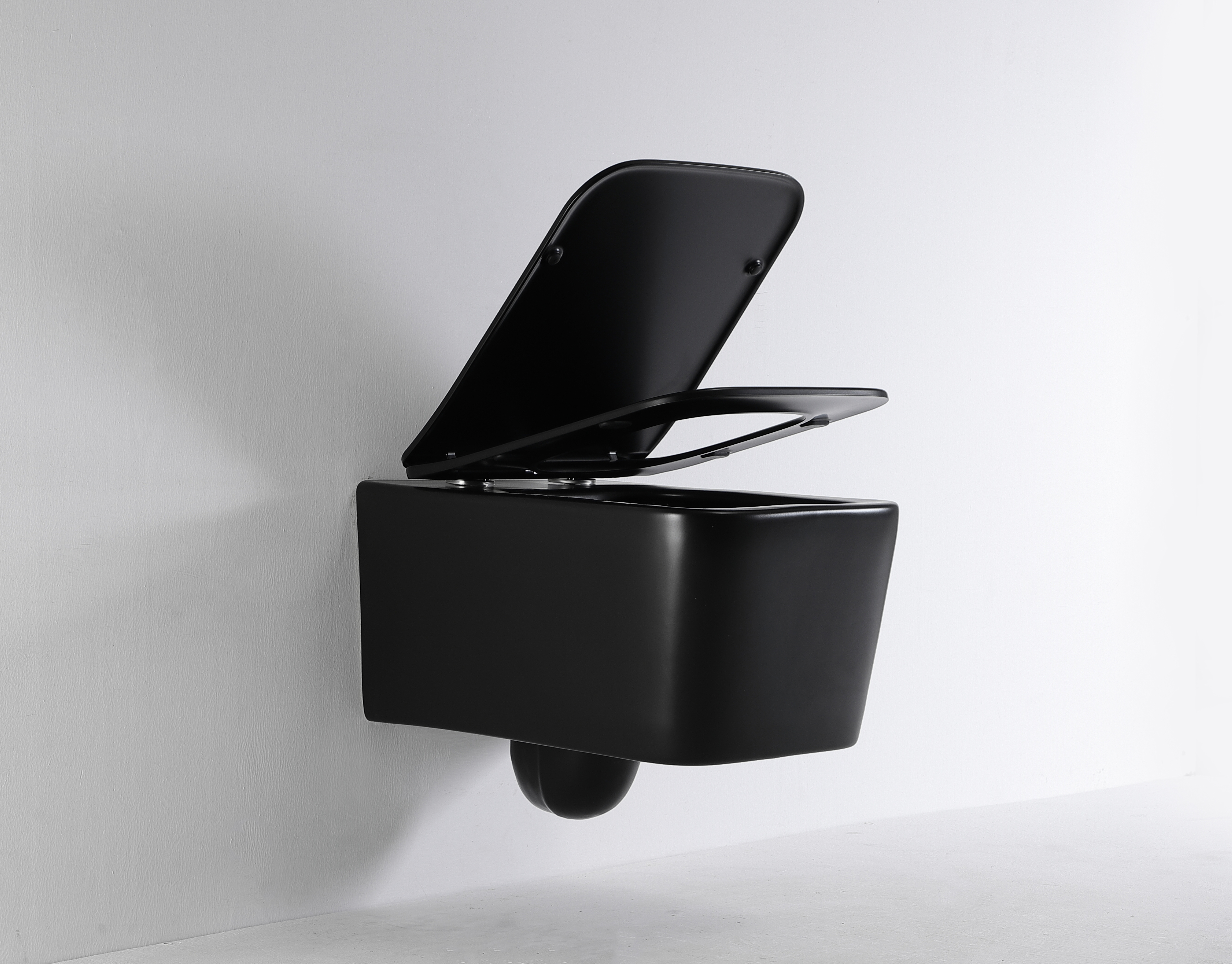 Matte Black Wall-Hung Toilet | Modern Minimalist Wall Mounted Toilet