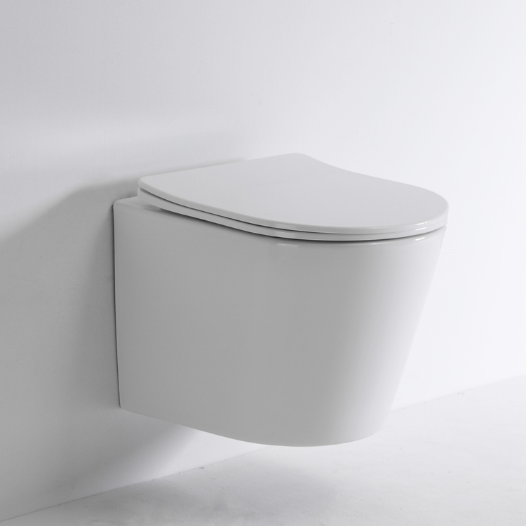 Modern Rimless Wall Hung Toilet Ceramic Bathroom WC BF2422D