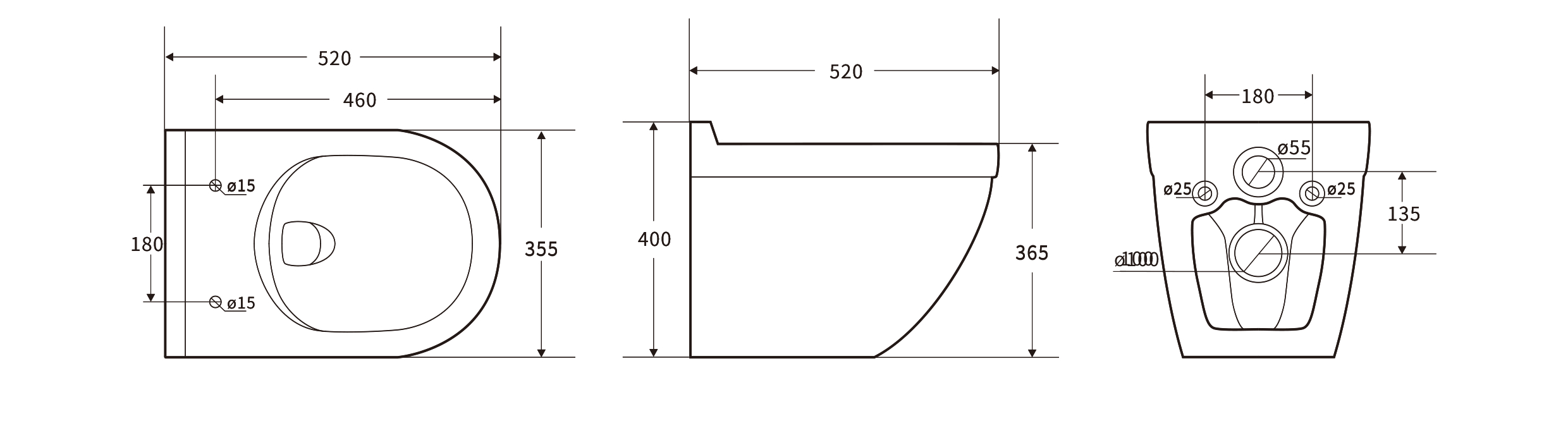 Modern Wall-Hung Toilet 2442D – Minimalist & Space-Saving Design