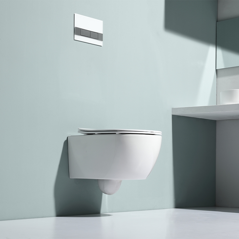 Rimless Wall Hung Toilet BF2468 Ceramic WC 540×360×350mm Nano Coating UF Seat