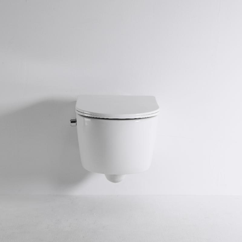 BF 2468D-BD Minimalist Wall-Hung Ceramic Toilet with Soft-Close Lid & Anti-Stain Glaze