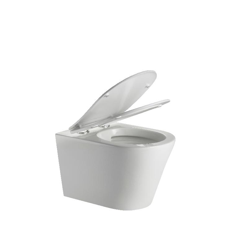 BF2490D Floor-Mounted Modern Toilet | Rimless Silent Flush | Compact Ceramic WC