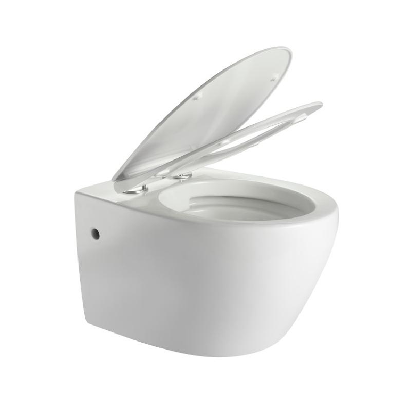 Modern Wall-Hung Ceramic Toilet | Soft-Close Seat | Rimless Hygienic Design BF2475D