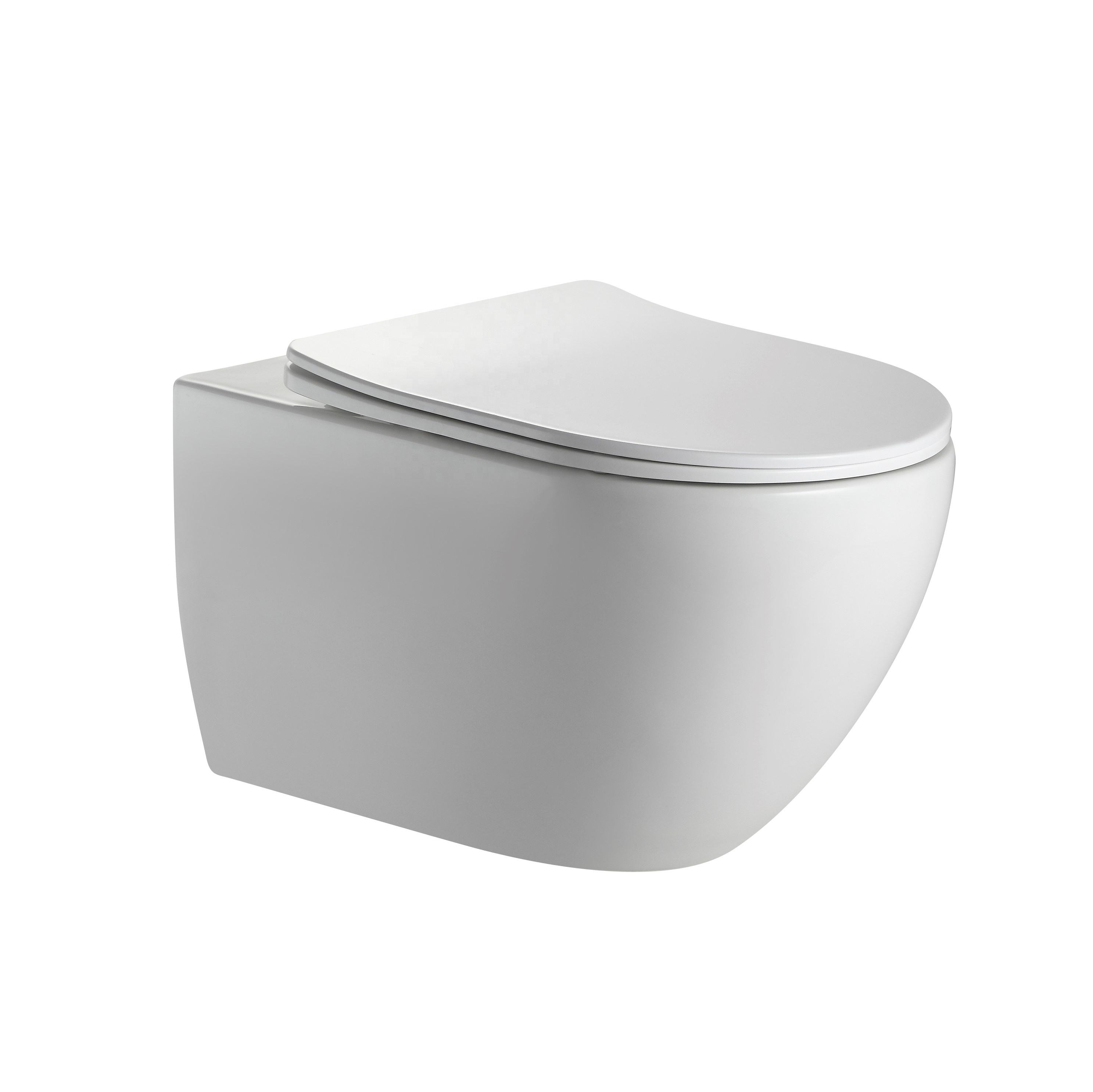 Vortex Flush Wall-Hung Ceramic Toilet with Soft Close Seat - Model BF2416D