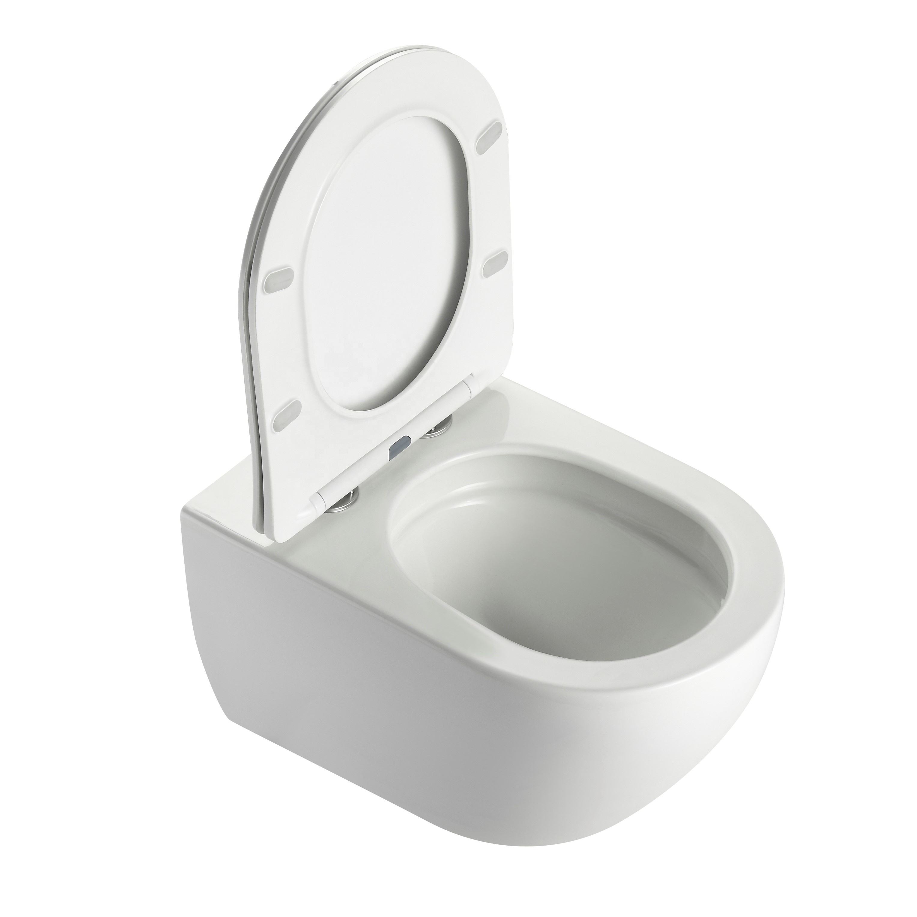 Vortex Flush Wall-Hung Ceramic Toilet with Soft Close Seat - Model BF2416D