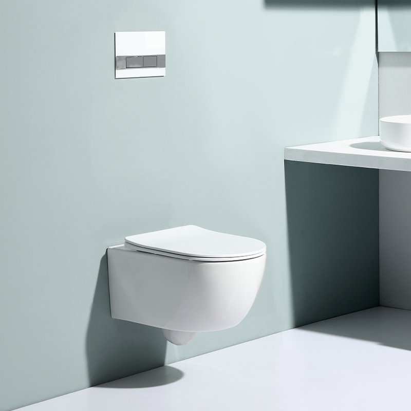High-End Wall Hung Toilet Featuring Washdown Flushing and Soft Close UF Seat | BF2468