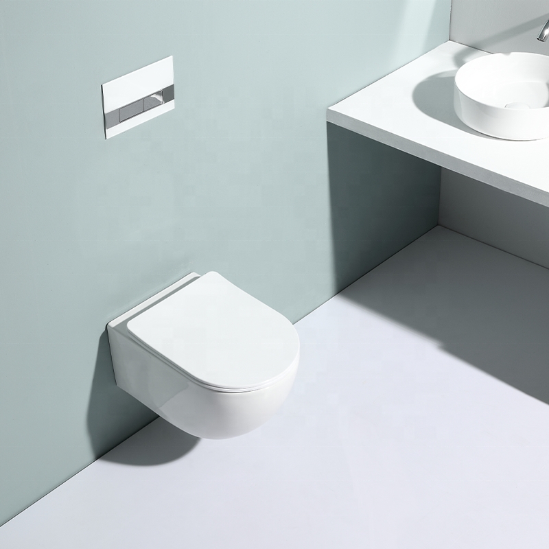 High-End Wall Hung Toilet Featuring Washdown Flushing and Soft Close UF Seat | BF2468