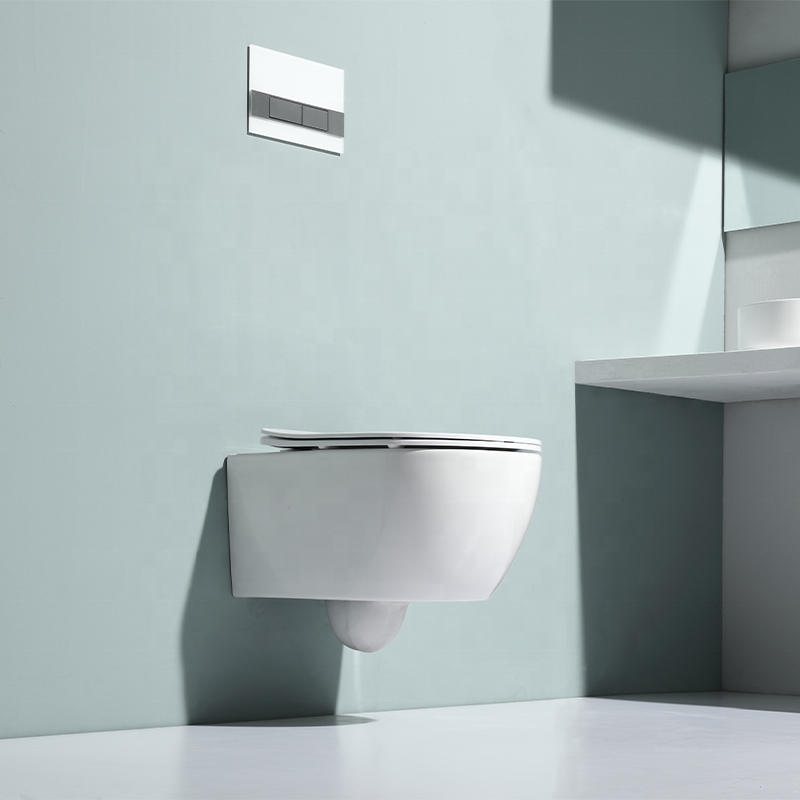 High-End Wall Hung Toilet Featuring Washdown Flushing and Soft Close UF Seat | BF2468
