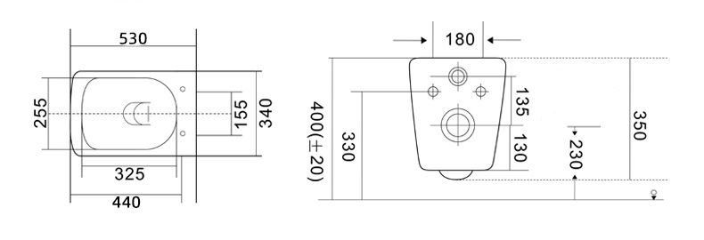 Modernes wandhängendes Keramik-WC mit Soft-Close-UF-Sitz