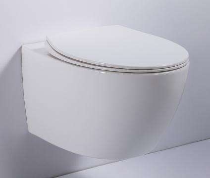 Rimless Back to Wall Toilet - Model BF2375D | Soft Close Seat & Strong Flush