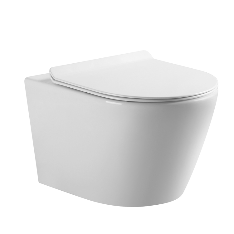 Rimless Wall Hung Toilet - Model BF2390 | Dual Flush, Soft Close, CE/ROHS Certified