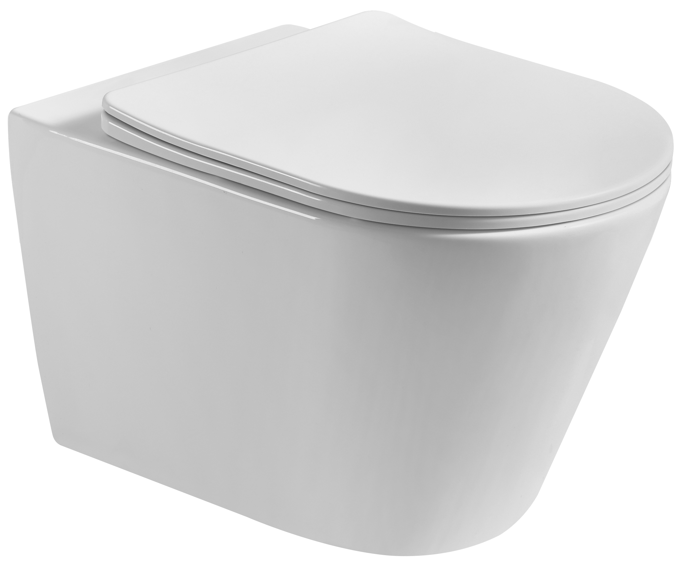 Rimless Wall Hung Toilet - Model BF2390 | Dual Flush, Soft Close, CE/ROHS Certified