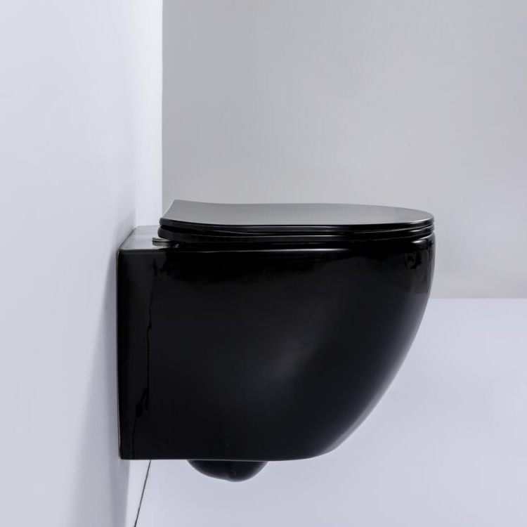 BF2478 DB-MATT_Bold and Sleek: The Black Wall-Hung Toilet Design