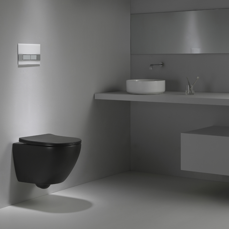 BF2478 DB-MATT_Bold and Sleek: The Black Wall-Hung Toilet Design