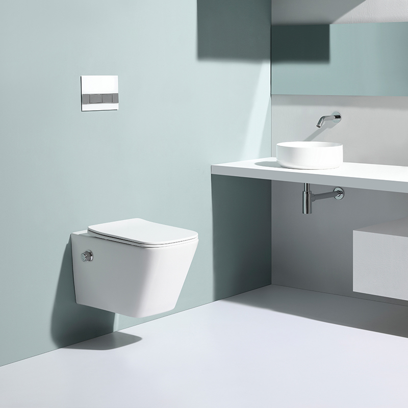 Modern Rimless Wall-Hung Toilet BF2370D – White Ceramic, Soft Close Seat, Dual Flush 3/6L