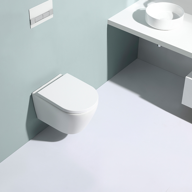 Rimless Wall Hung Toilet BF2476 – Compact Modern Ceramic WC