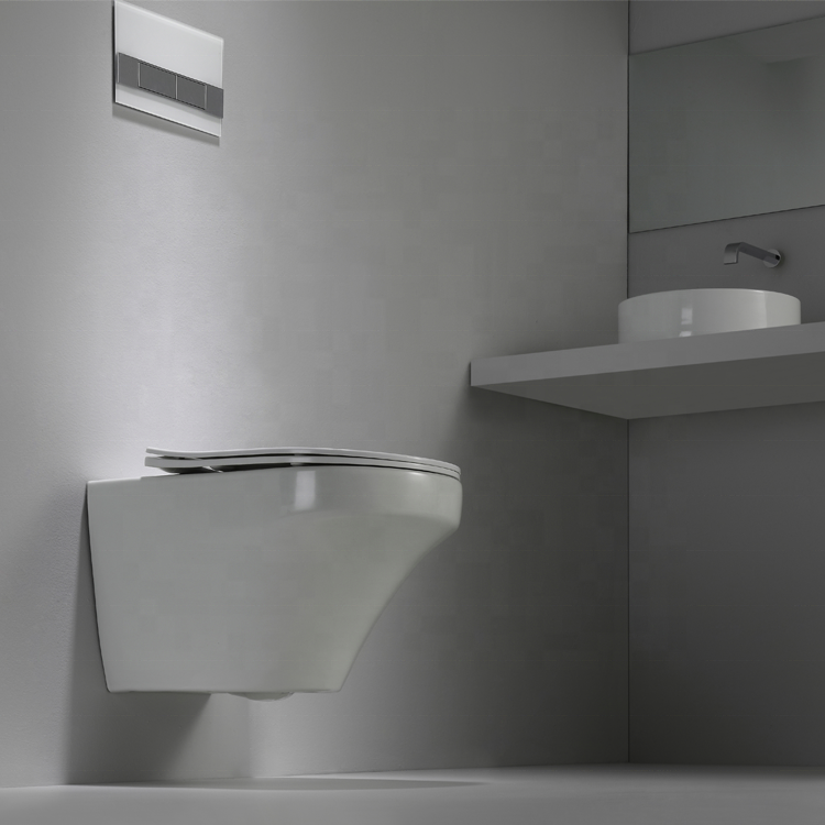 New Vortex Wall Hung Toilet BF2462D with Cistern, Dual Flush, Glossy White Ceramic