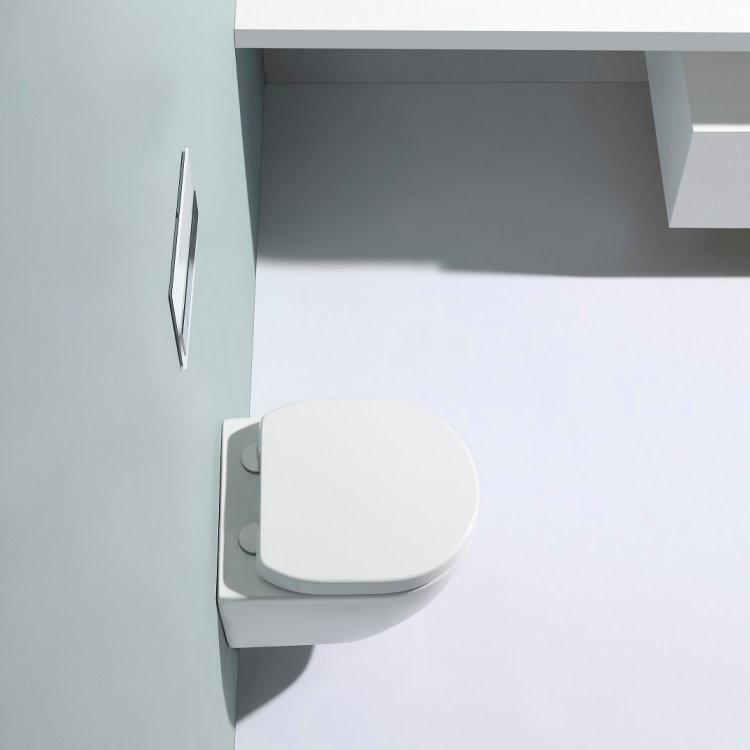 Wall-Hung Toilet – Model BF2412, 3/6L Dual Flush, Ceramic Material, Soft Close UF Seat