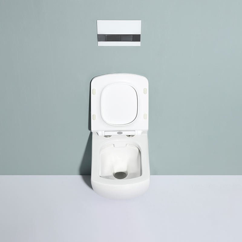 High-Efficiency Ceramic Rimless Wall Hung Toilet with Soft-Close Seat