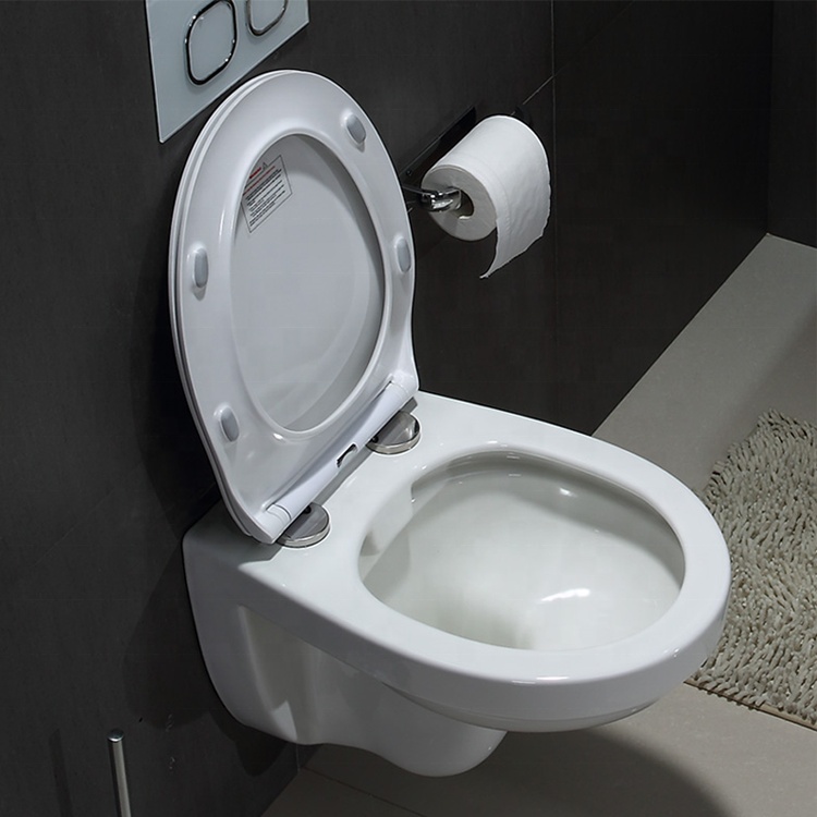 Wall-Hung Toilet  - Modern, Space-Saving Design with Cyclone Flushing