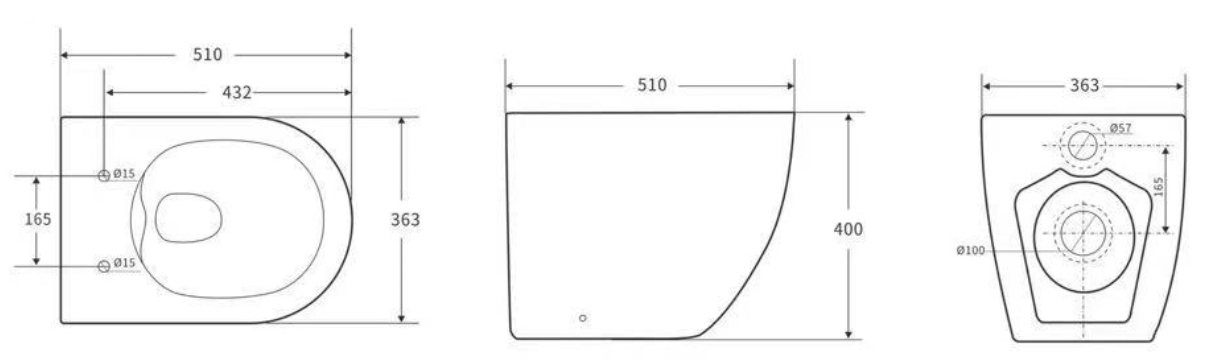 High-Efficiency Ceramic Toilet with Soft-Close UF Seat