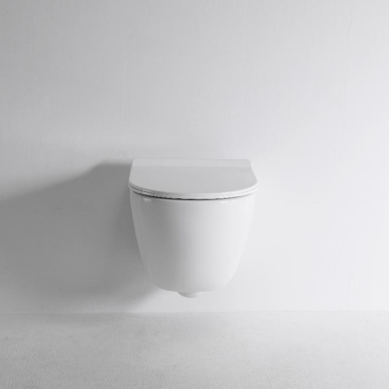 Durable Wall-Hung Ceramic Toilet 2478A | Minimalist Design | Silent Soft-Close Seat
