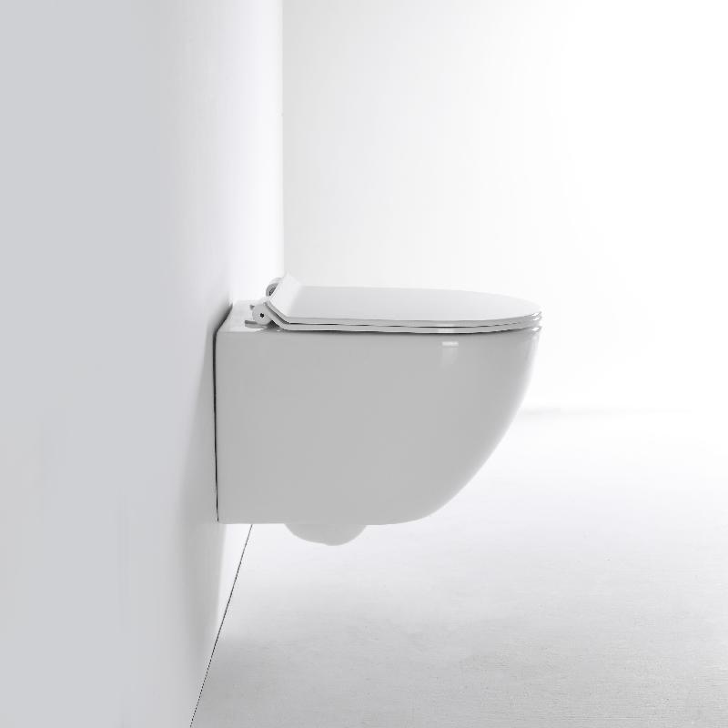 Durable Wall-Hung Ceramic Toilet 2478A | Minimalist Design | Silent Soft-Close Seat
