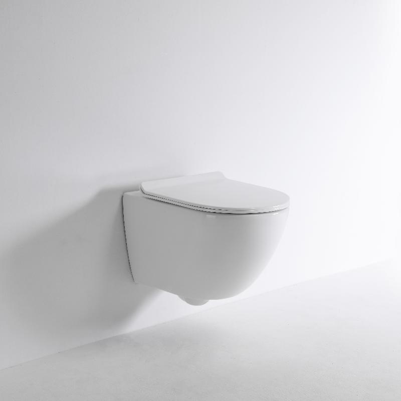 Durable Wall-Hung Ceramic Toilet 2478A | Minimalist Design | Silent Soft-Close Seat