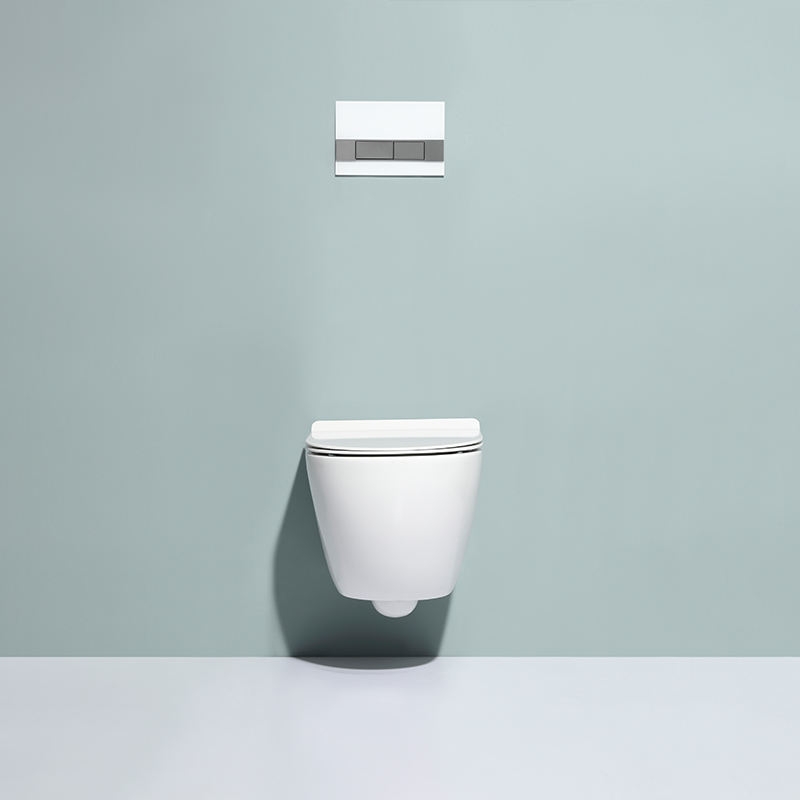 Compact Ceramic Wall-Hung Toilet with Soft Close UF Seat