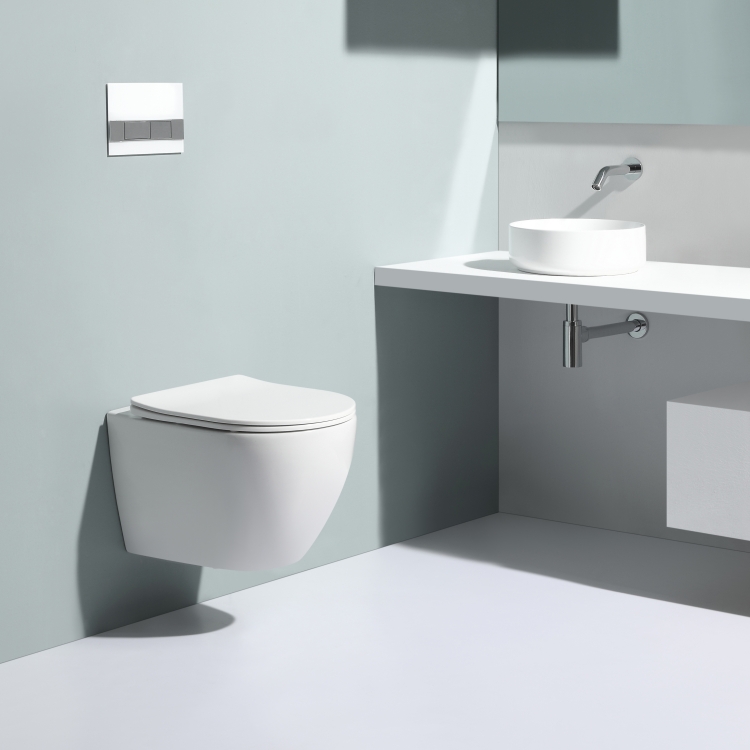 BF2379 Rimless Wall Hung Toilet Modern Ceramic Washdown WC