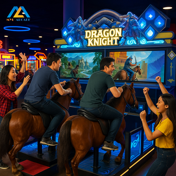 Dragon Knight Horse Riding Simulator – Dual-Player Medieval Arcade Machine