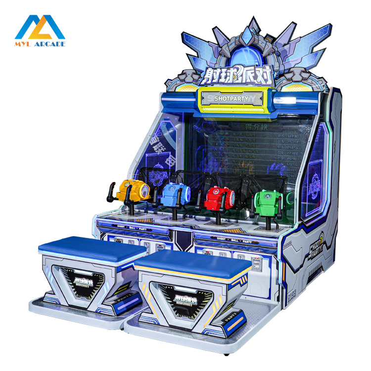 Shot Party Large Sci-fi Shooting Arcade Machine | 4-Player Interactive Game Center Equipment | MYL ARCADE 2024 New