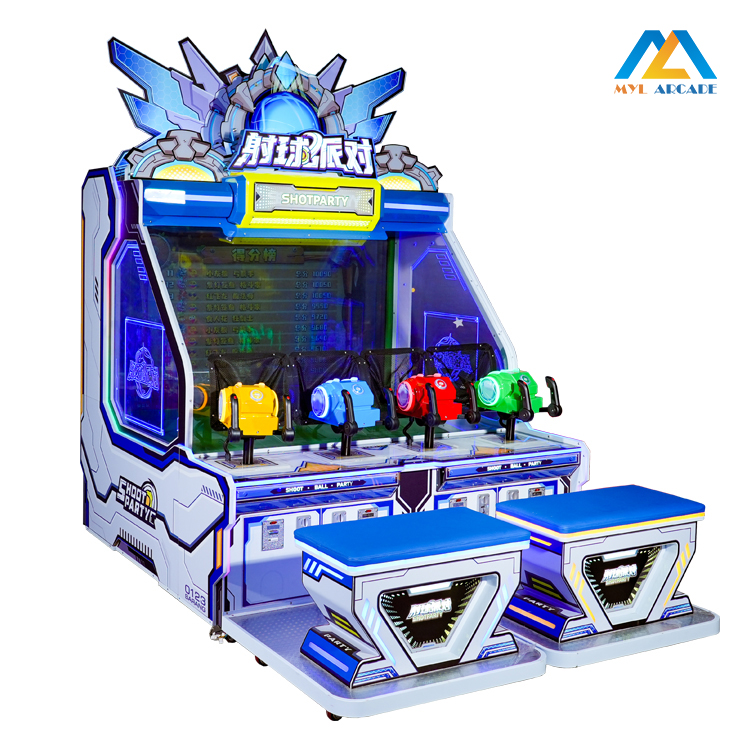 Shot Party Large Sci-fi Shooting Arcade Machine | 4-Player Interactive Game Center Equipment | MYL ARCADE 2024 New