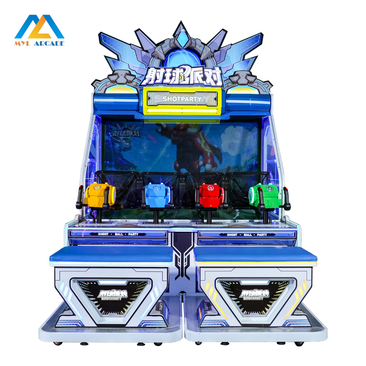 Shot Party Large Sci-fi Shooting Arcade Machine | 4-Player Interactive Game Center Equipment | MYL ARCADE 2024 New