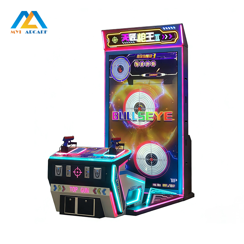 86 Inch Bullseye Shooting Arcade Machine – Dual Gun Coin Operated Game for 1-2 Players