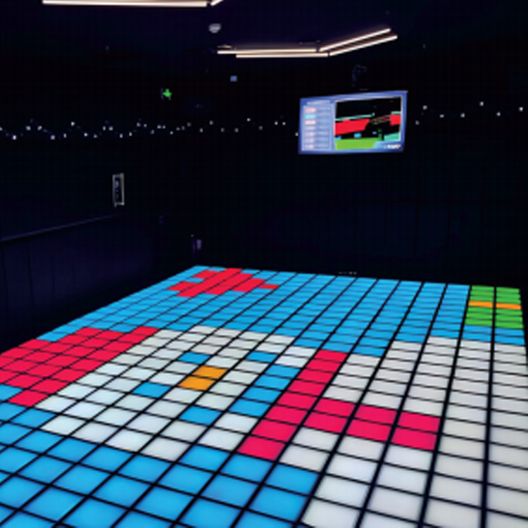 Smart Interactive LED Lighted Floor Tile Entertainment System Multiplayer Sensing Game & Fitness Solution