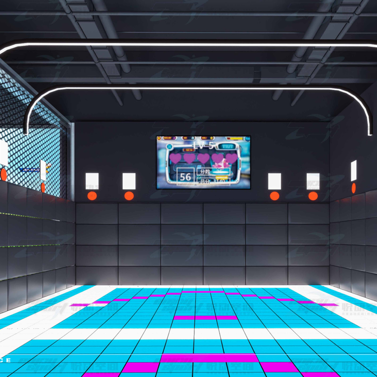 Smart Interactive LED Lighted Floor Tile Entertainment System Multiplayer Sensing Game & Fitness Solution