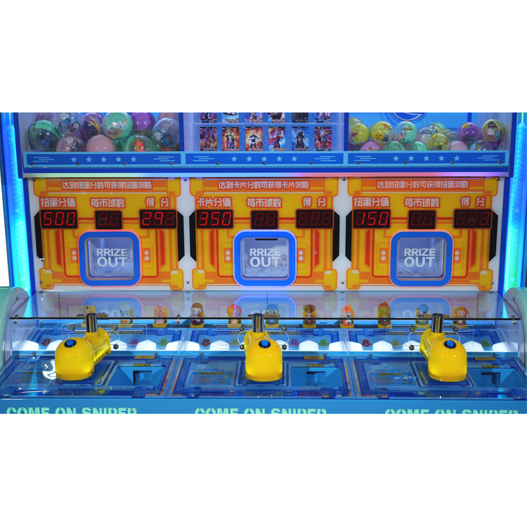 Cartoon Ball Shooting Arcade Machine Come On Sniper III | Kids Prize Redemption Game | Coin Operated Amusement Equipment