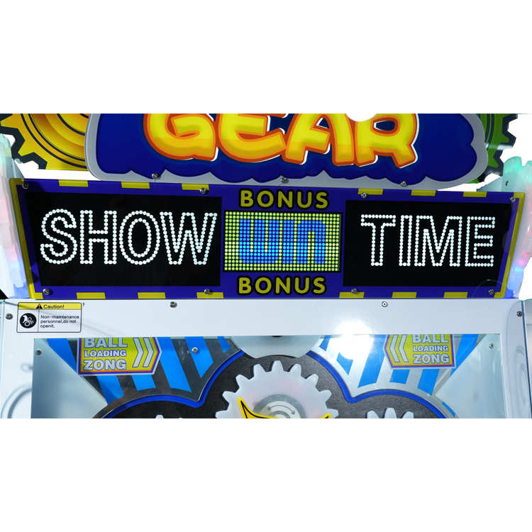 Lucky Gear 2 - Mechanical Ticket Redemption Arcade Machine with Industrial Gear Theme