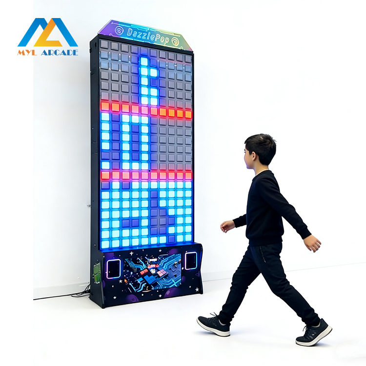 Interactive LED Wall Game Machine - DazzlePop Tetris Fitness Arcade