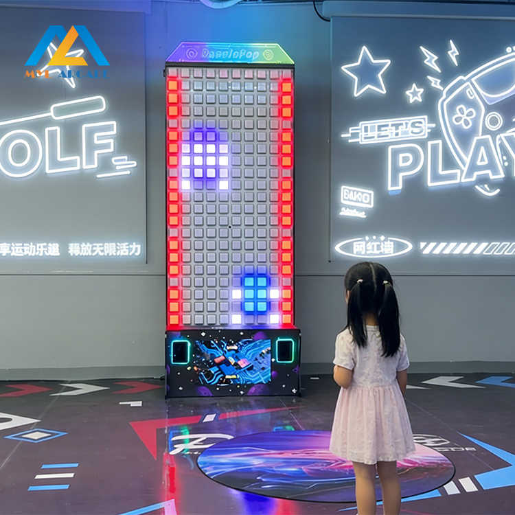 Interactive LED Wall Game Machine - DazzlePop Tetris Fitness Arcade