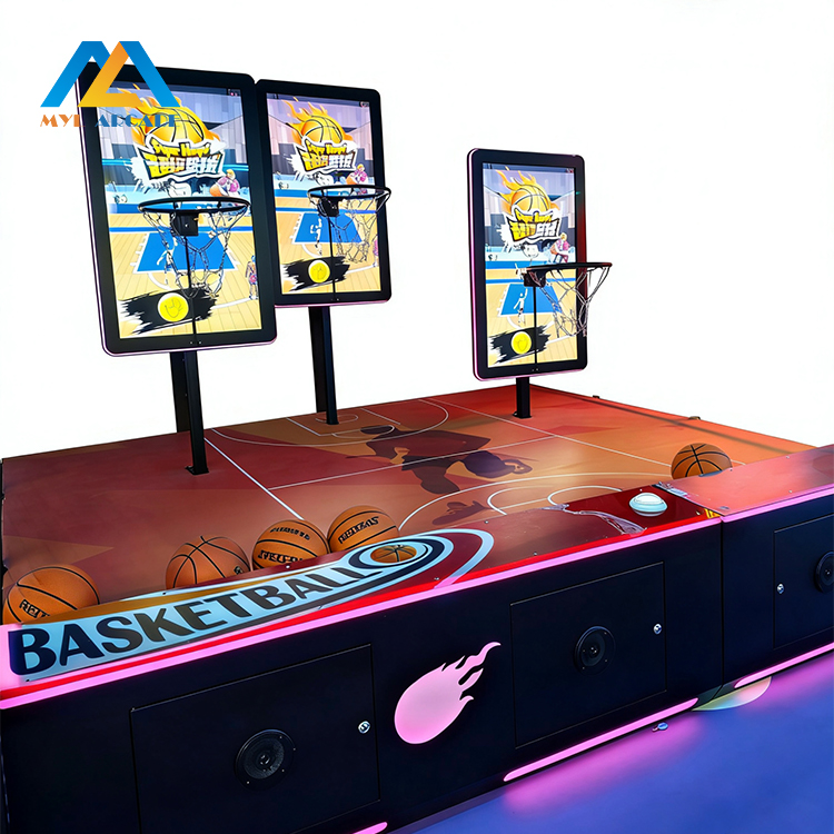 Interactive Multiplayer Basketball Arcade Shooting Game Machine