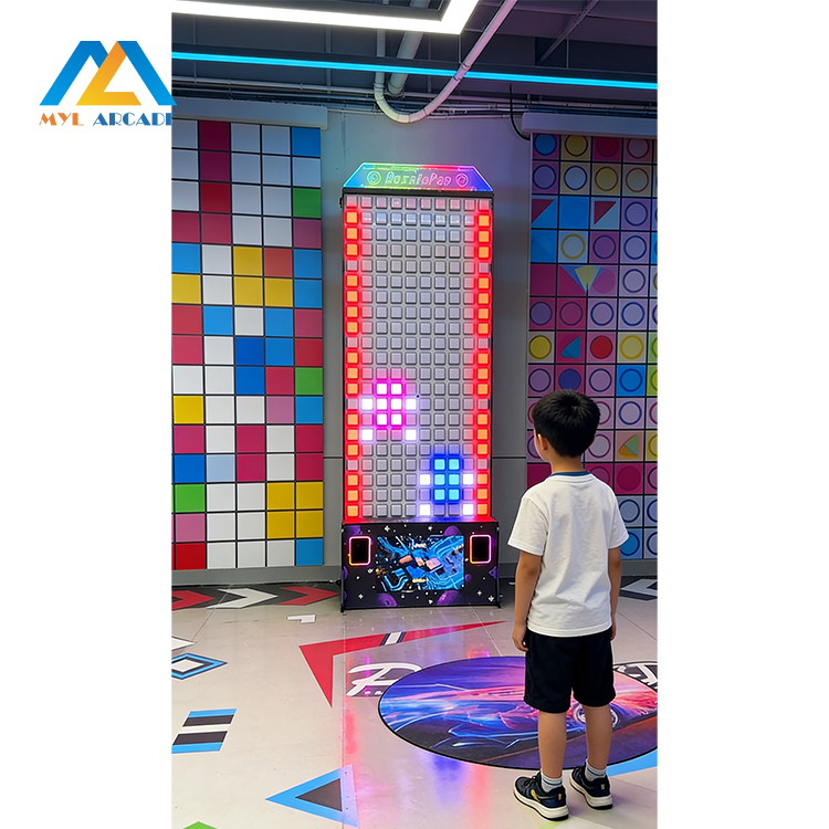 Interactive LED Wall Game Machine - DazzlePop Tetris Fitness Arcade