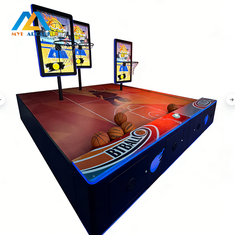 Interactive Multiplayer Basketball Arcade Shooting Game Machine
