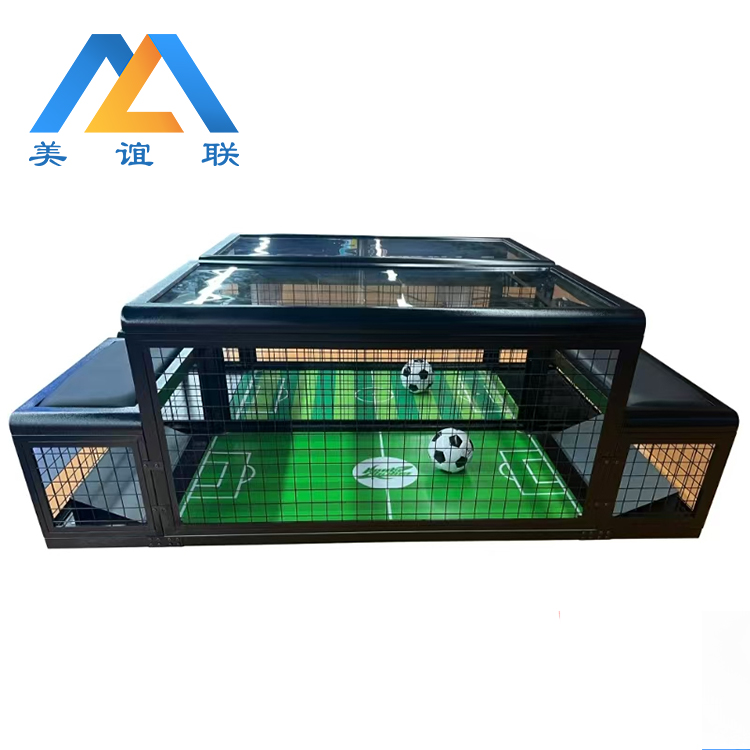 Under-Table Soccer Game | Foot-Controlled Football | Dual Player | Glass Covered Game Table