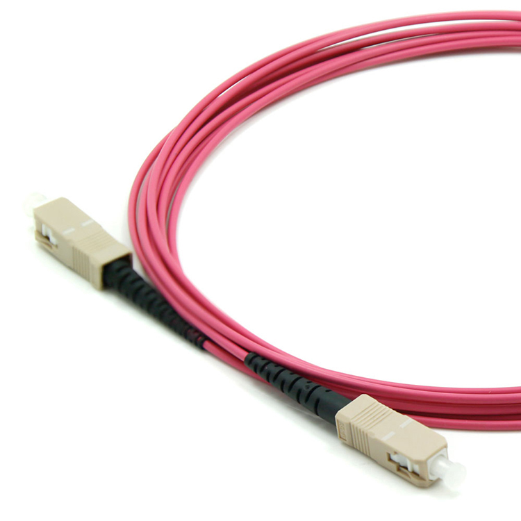 SC-SC/UPC Fiber Optic Patch Cord OM4 Multimode Simplex 50/125um 2.0mm PVC/LSZH