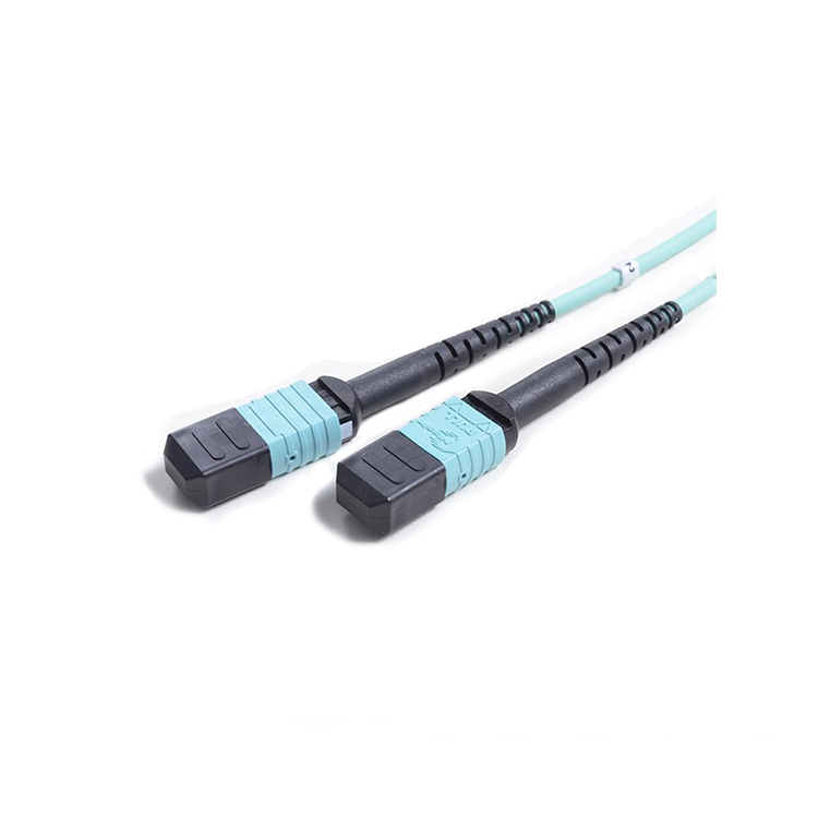 MTP®-MTP®/APC Female to Female Trunk Fiber Optic Patch Cord OM3 Multimode Simplex 3.0 mm